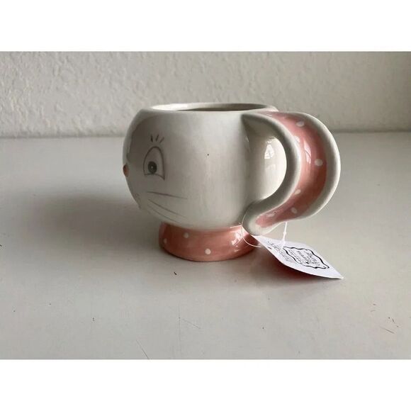 Easter Dottie Bunny Ceramic Short Mug Spring Johanna Parker Transpac NEW - Picture 5 of 12